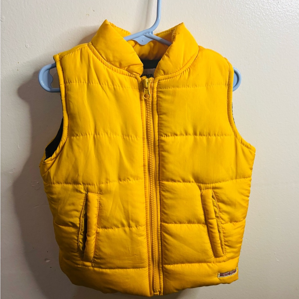 Hudson Jeans Yellow and Navy Puffer Vest